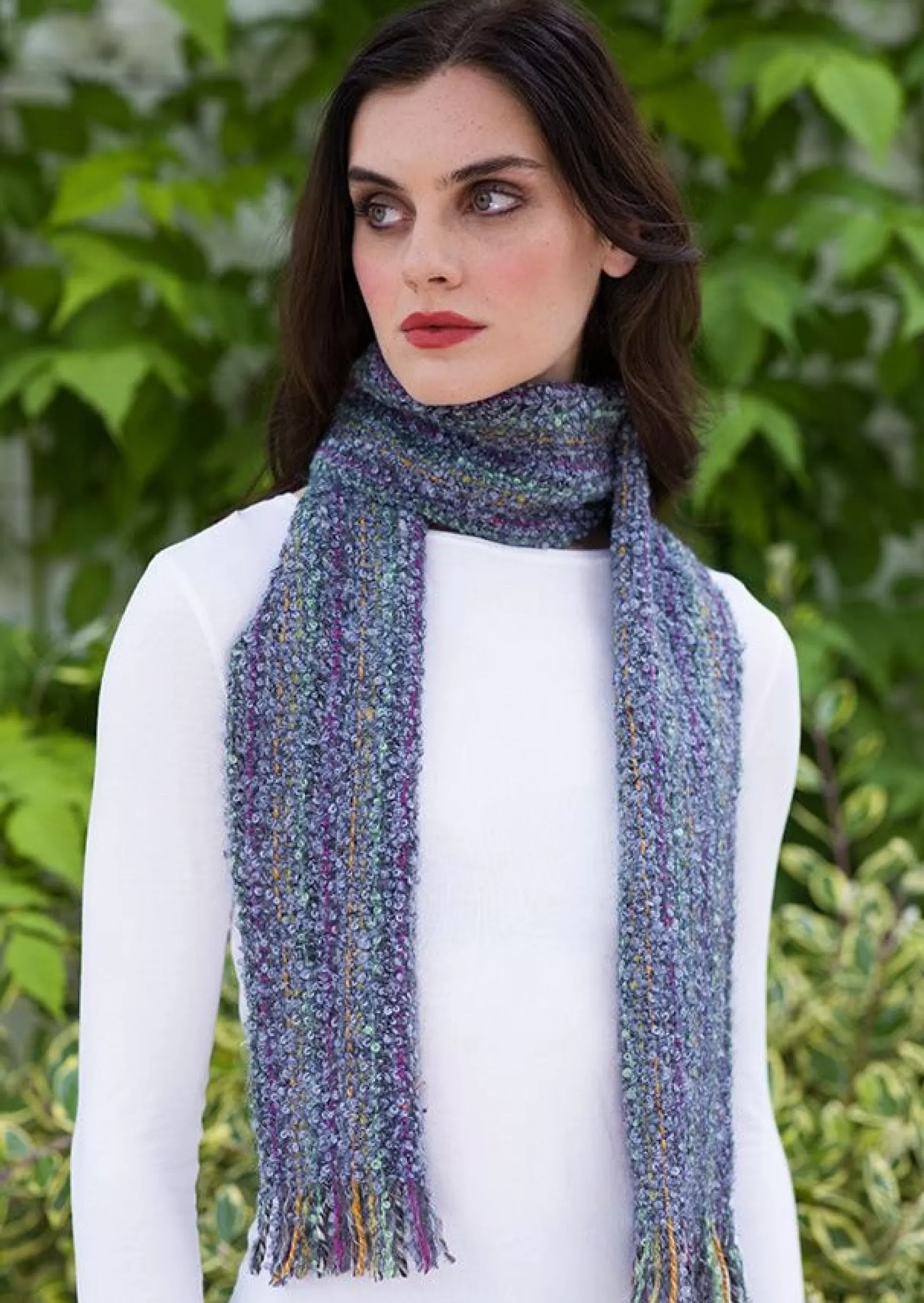 Scarves^Mucros Weavers Mucros Mohair Scarf | Purple Mix