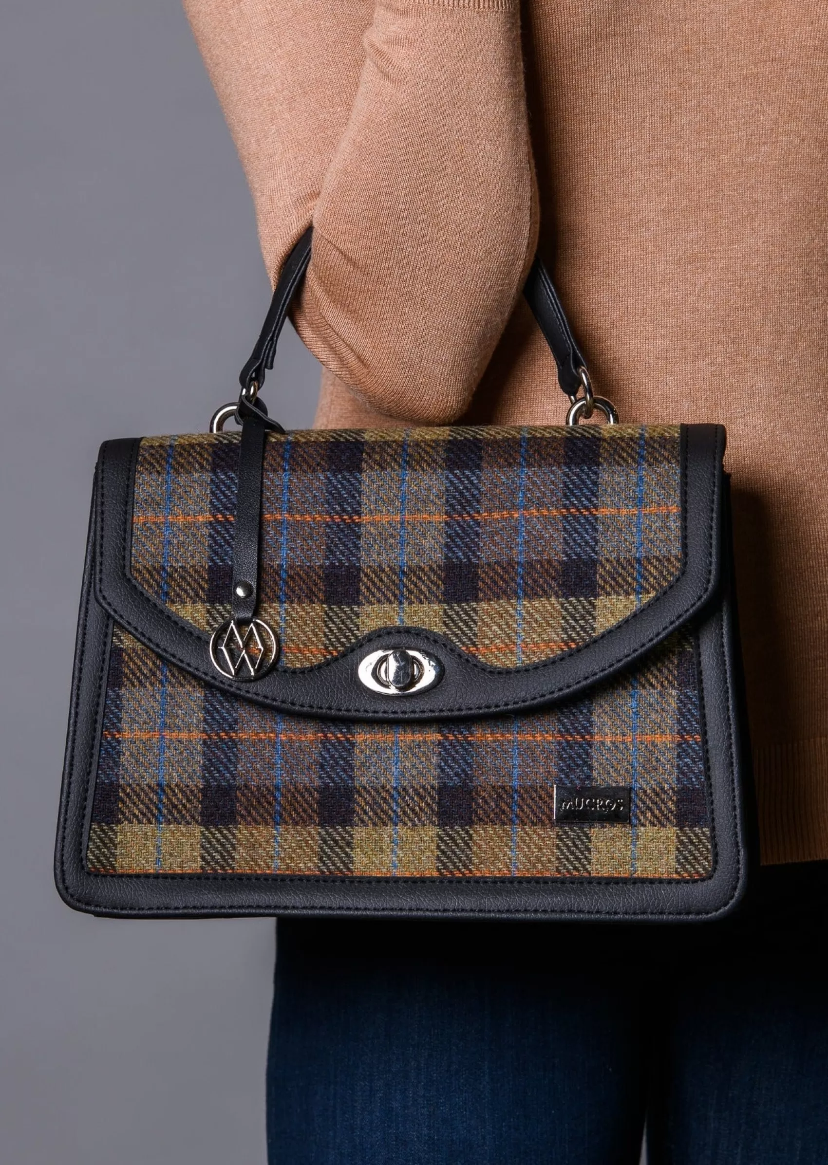 Tweed & Leather Bags^Mucros Weavers Mucros Orla Bag | Moss Check