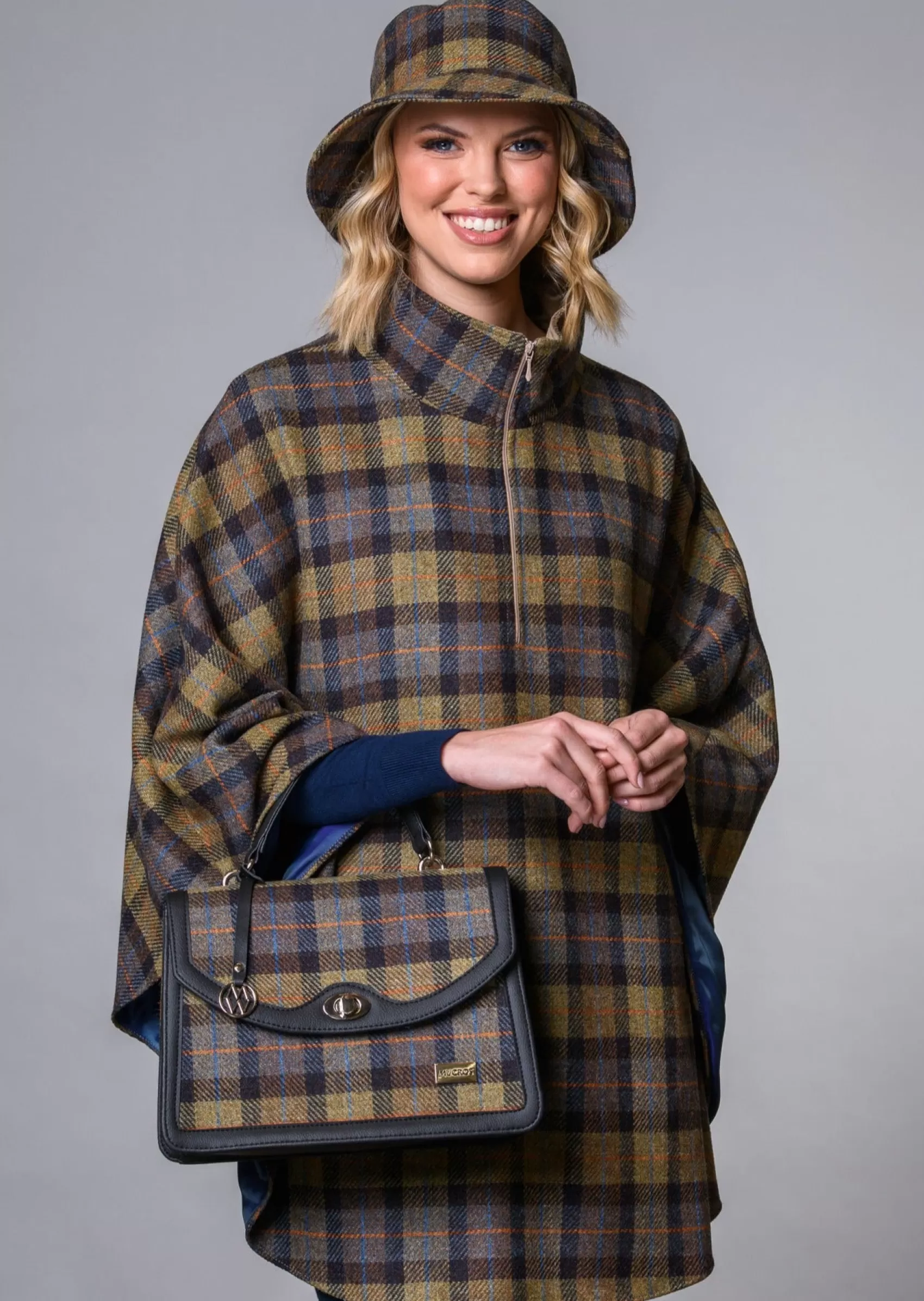 Tweed & Leather Bags^Mucros Weavers Mucros Orla Bag | Moss Check