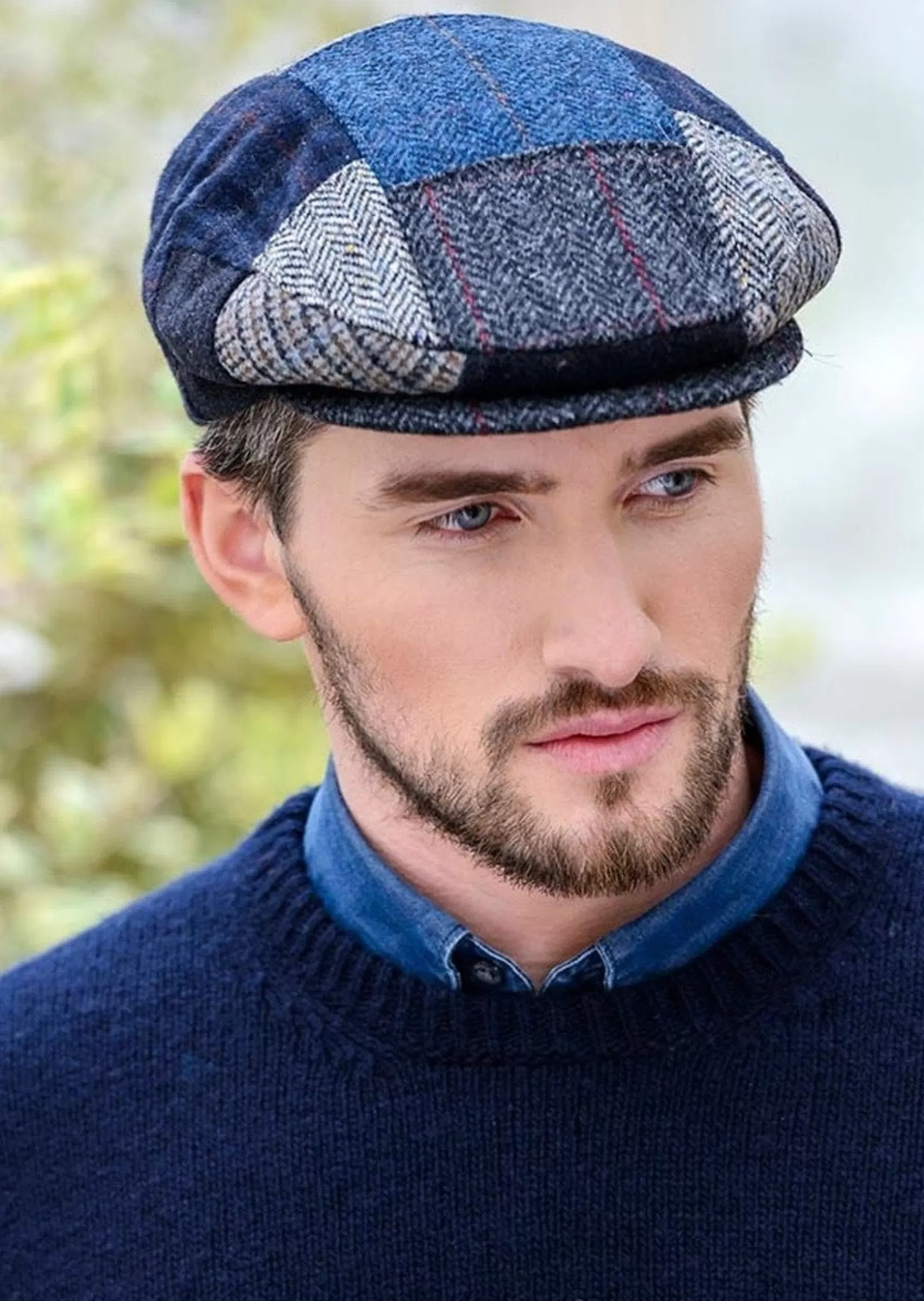 Traditional Hats^Mucros Weavers Mucros Patch Cap | Blue