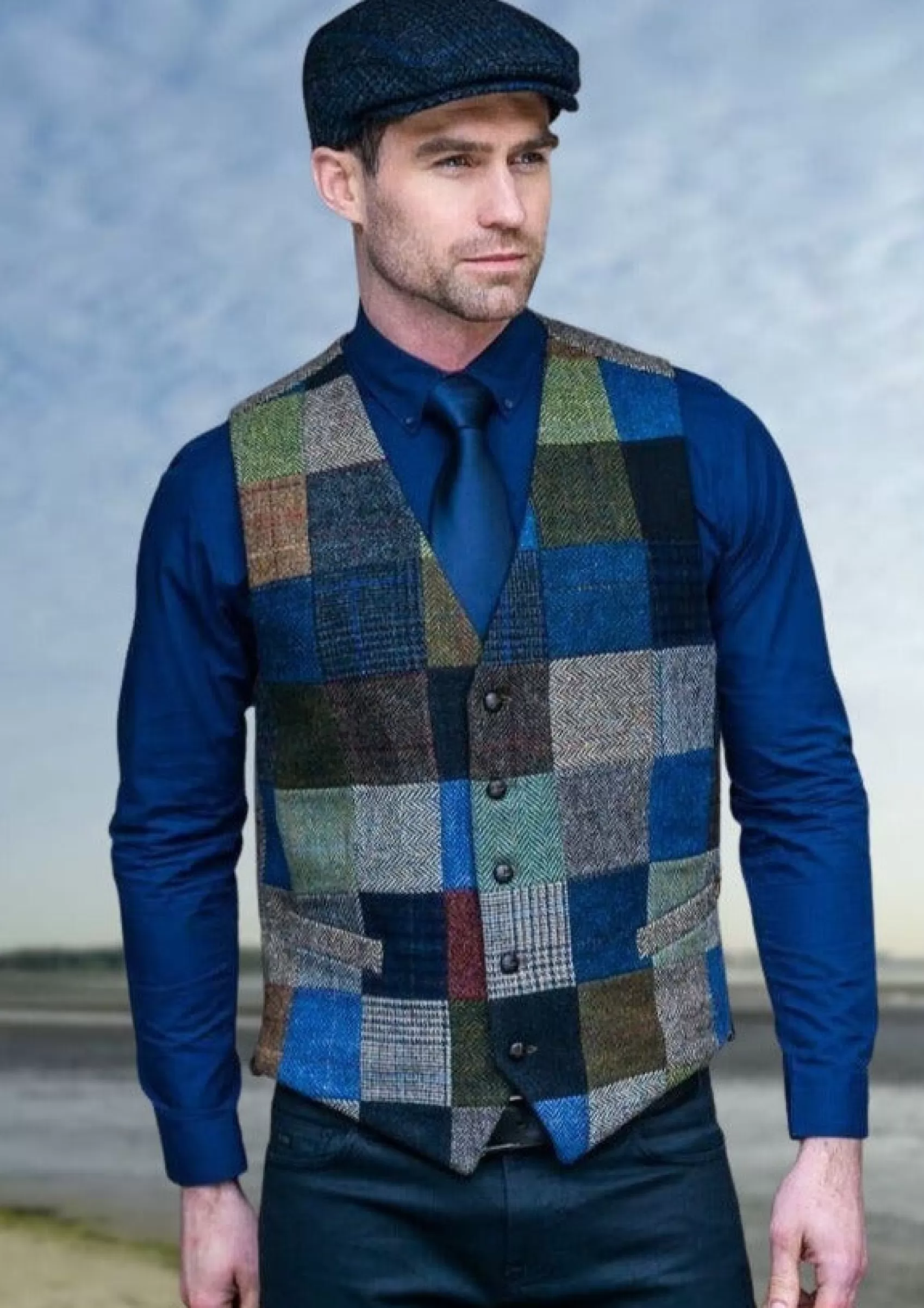 Waistcoats^Mucros Weavers Mucros Patch Waistcoat