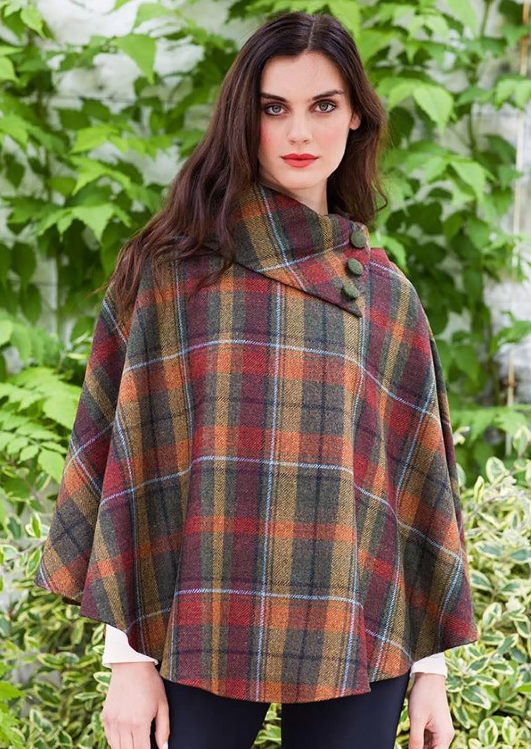 Ponchos / Capes / Shawls^Mucros Weavers Mucros Poncho | Rust Check