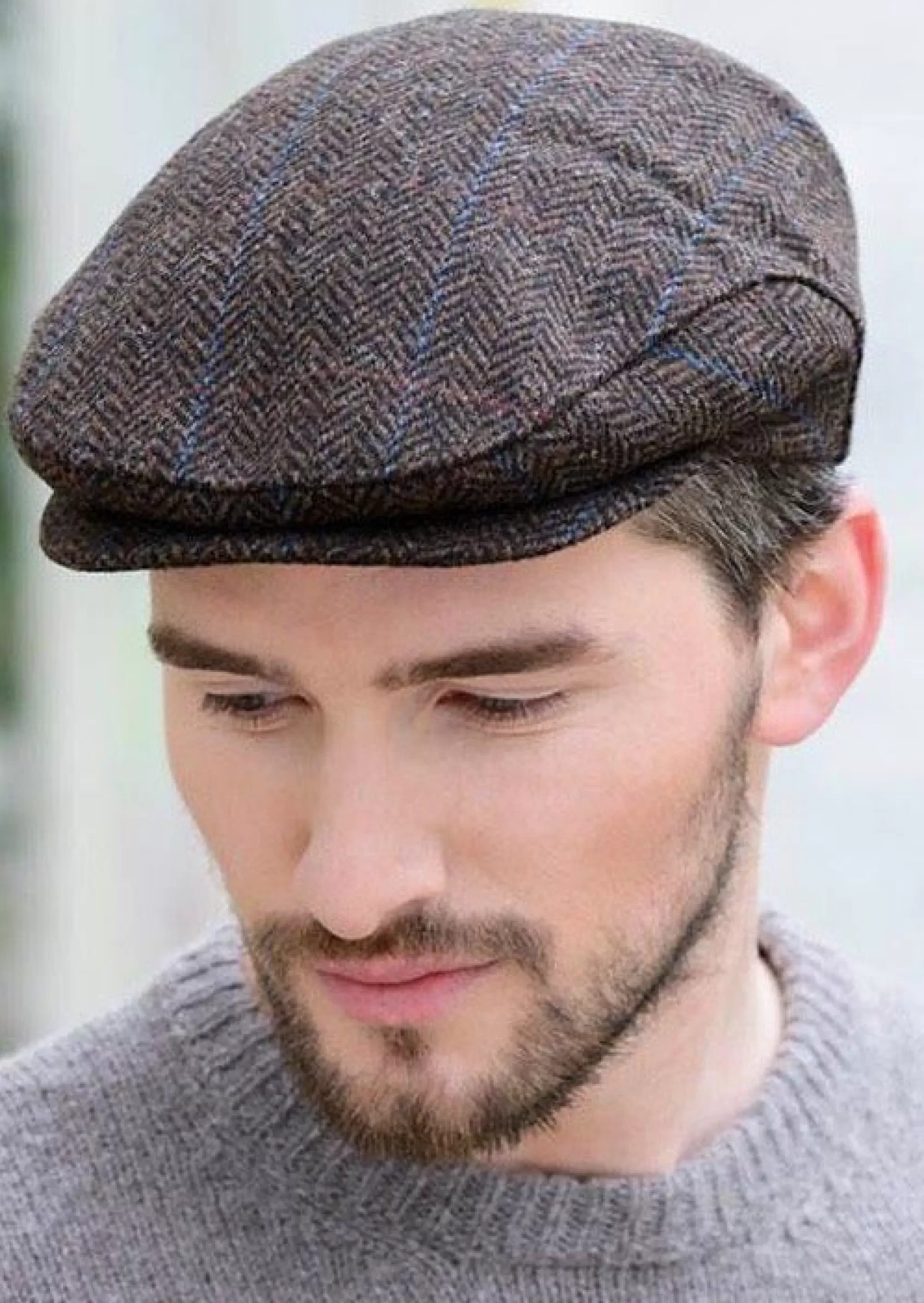 Traditional Hats^Mucros Weavers Mucros Trinity Cap | Brown Herringbone