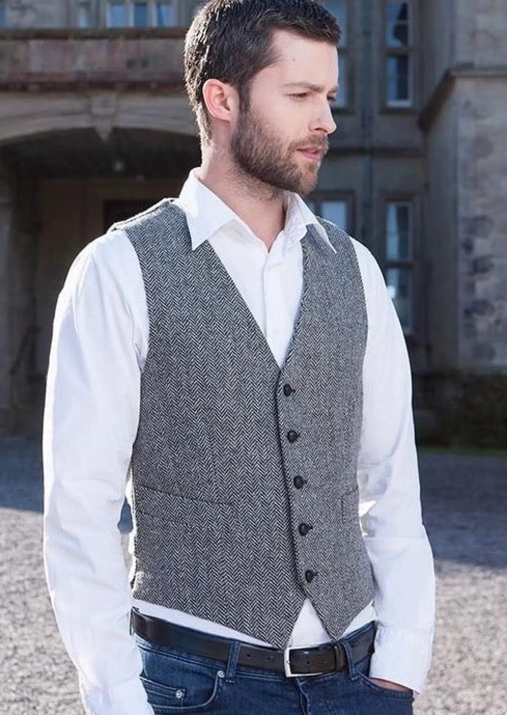 Waistcoats^Mucros Weavers Mucros Tweed Waistcoat