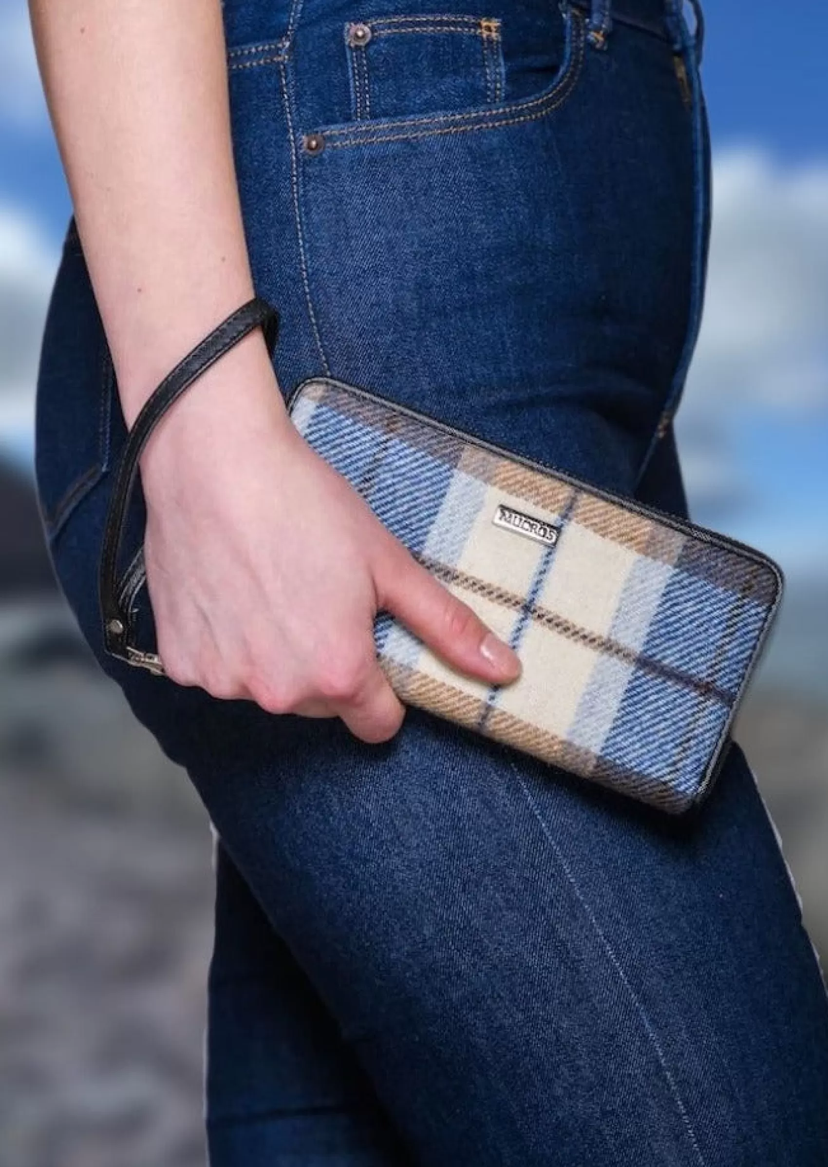 Tweed & Leather Bags^Mucros Weavers Mucros Tweed Wallet | Blue Check