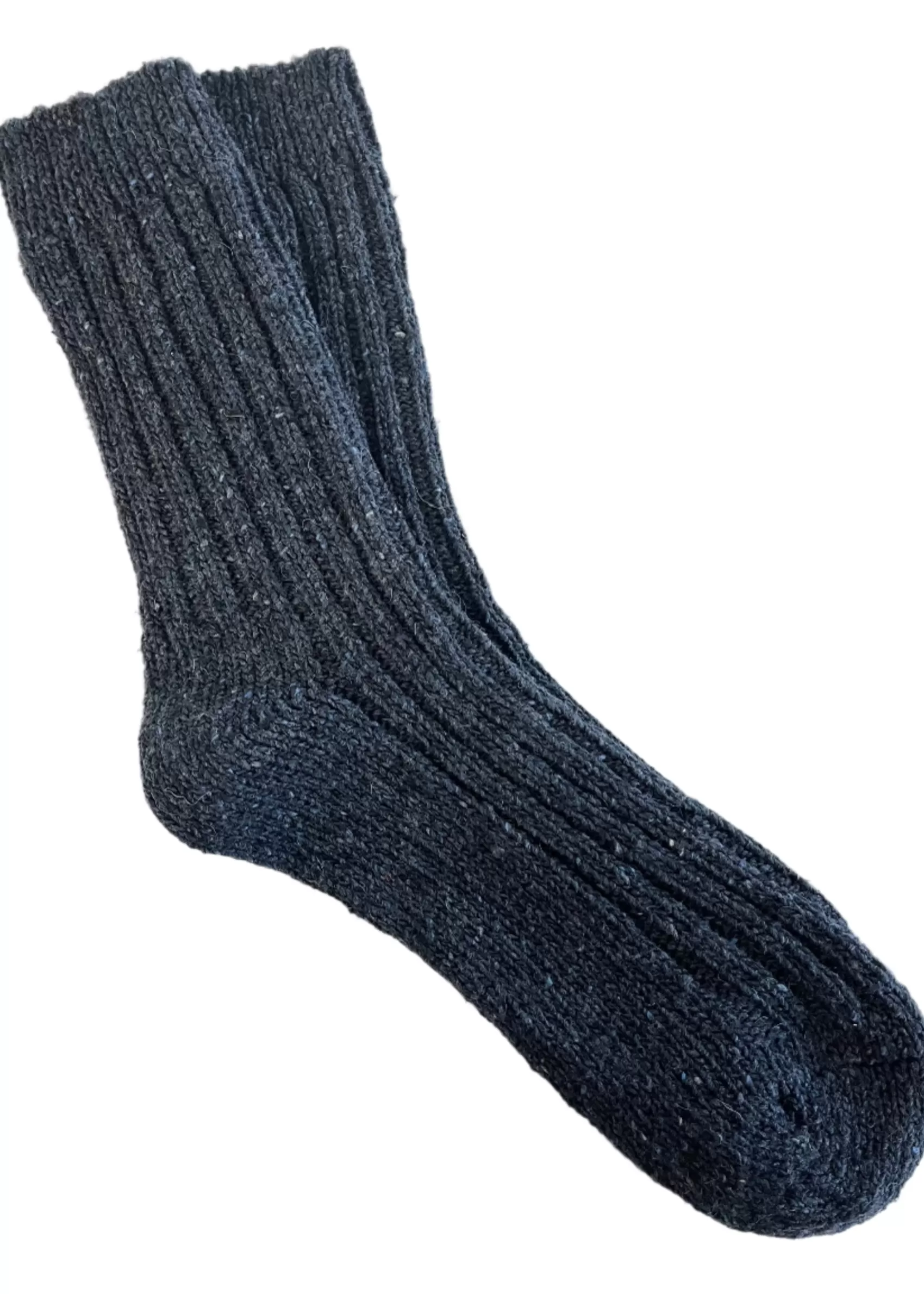 Socks | Socks^River View Navy Irish Wool Neppy Socks | Large