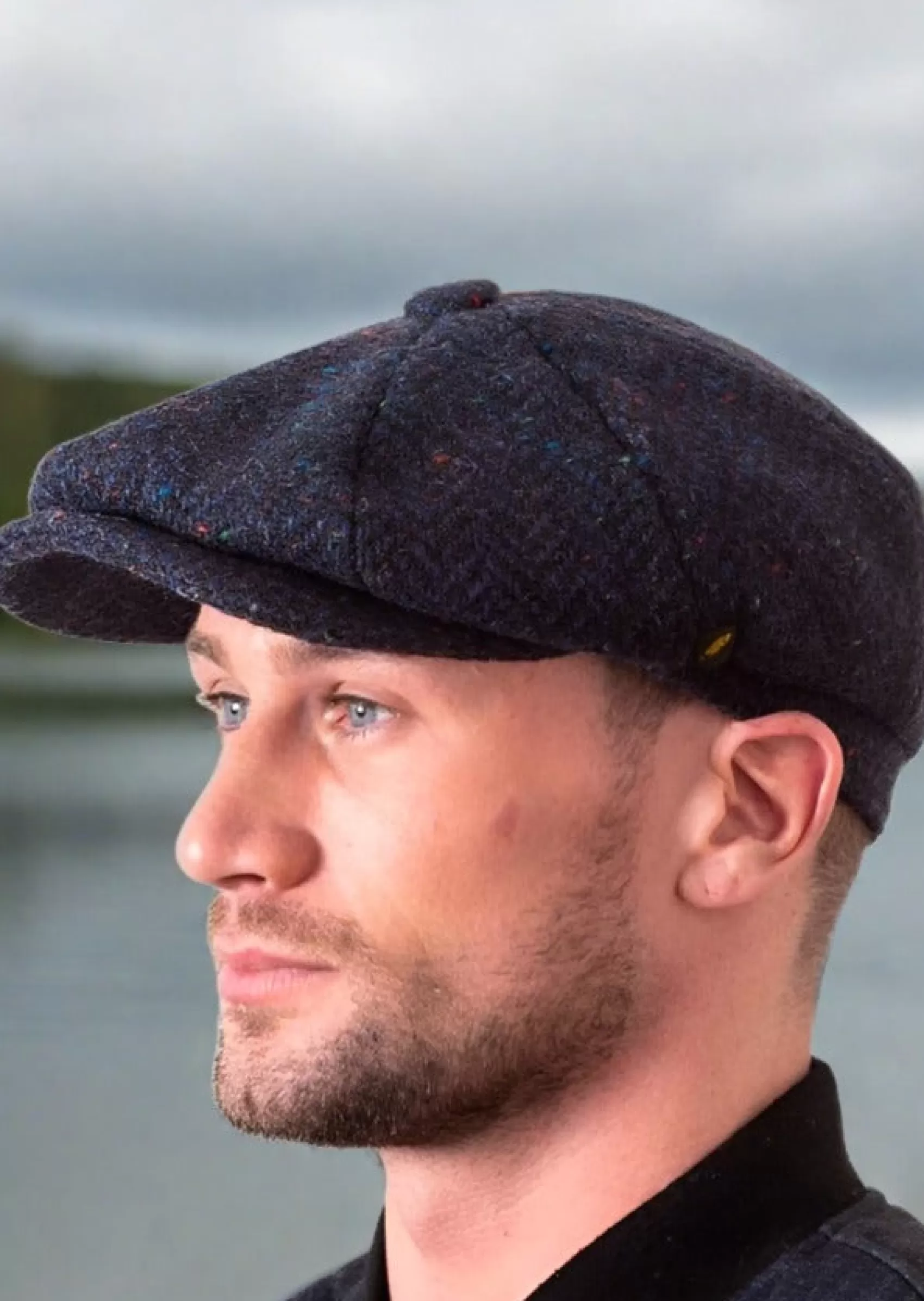 Traditional Hats^Hatman of Ireland Newsboy 8 Piece Navy Cap