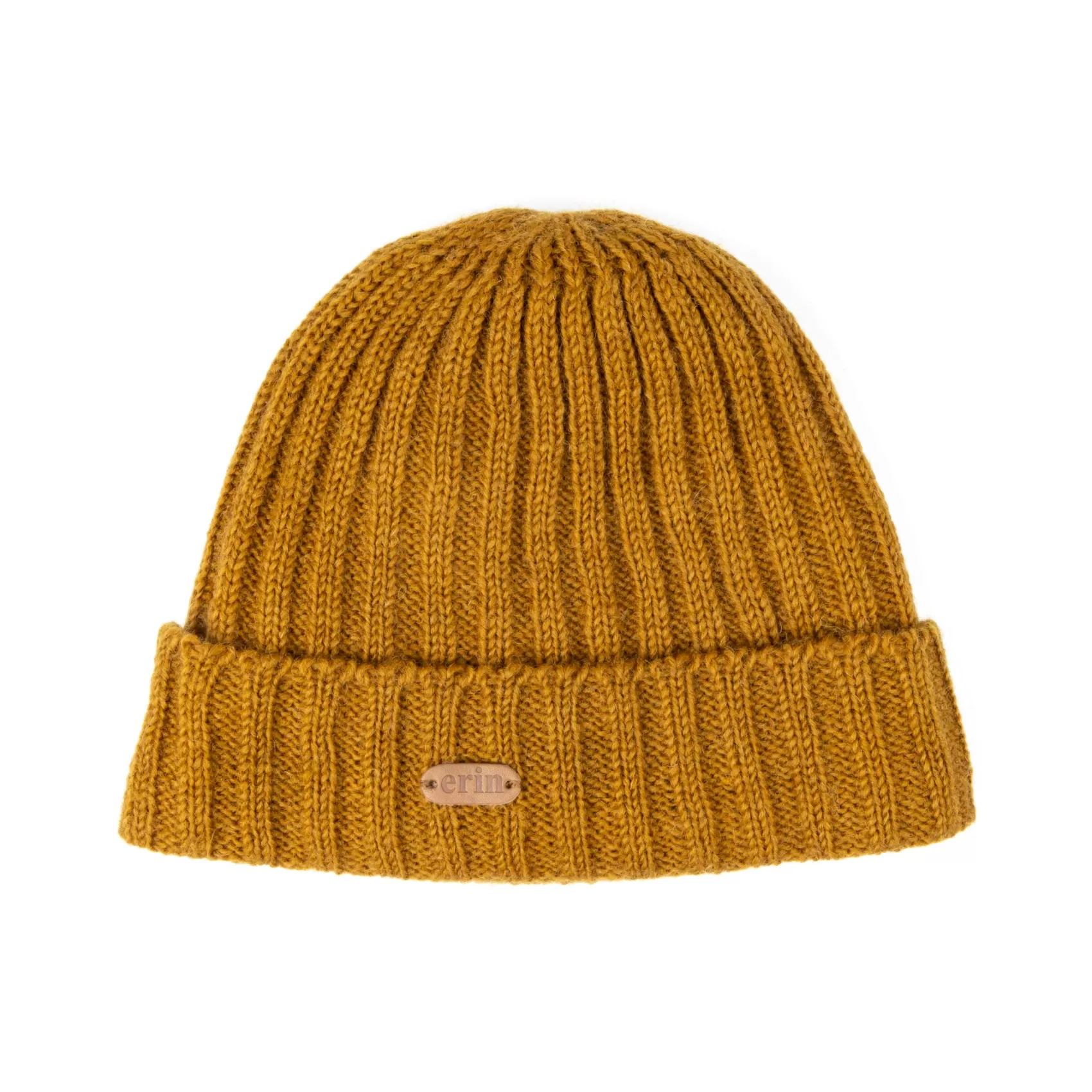 Hats & Caps | Wool Hats^Erin Knitwear Rib Pullon Hat Turnup | Mustard