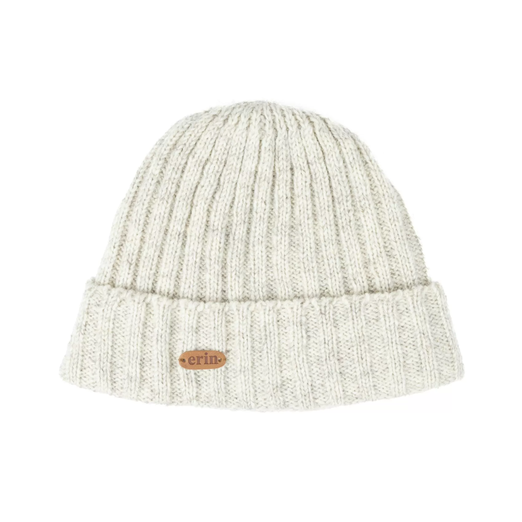 Hats & Caps | Wool Hats^Erin Knitwear Rib Pullon Hat Turnup | Oatmeal