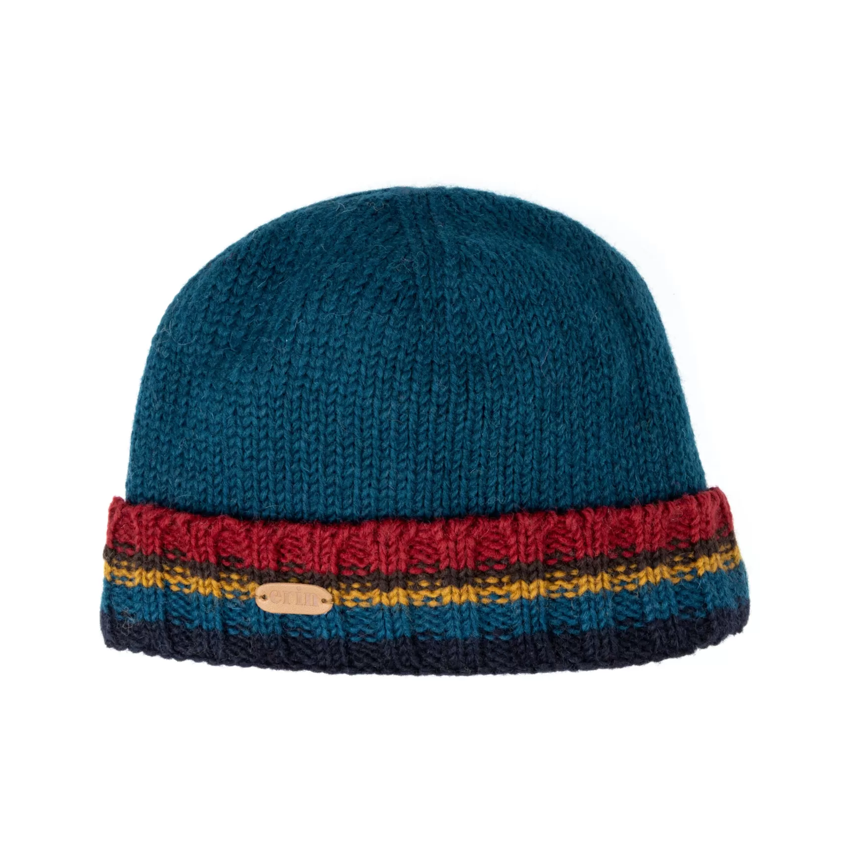 Wool Hats^Erin Knitwear Rib Pullon Turnup Hat | Teal