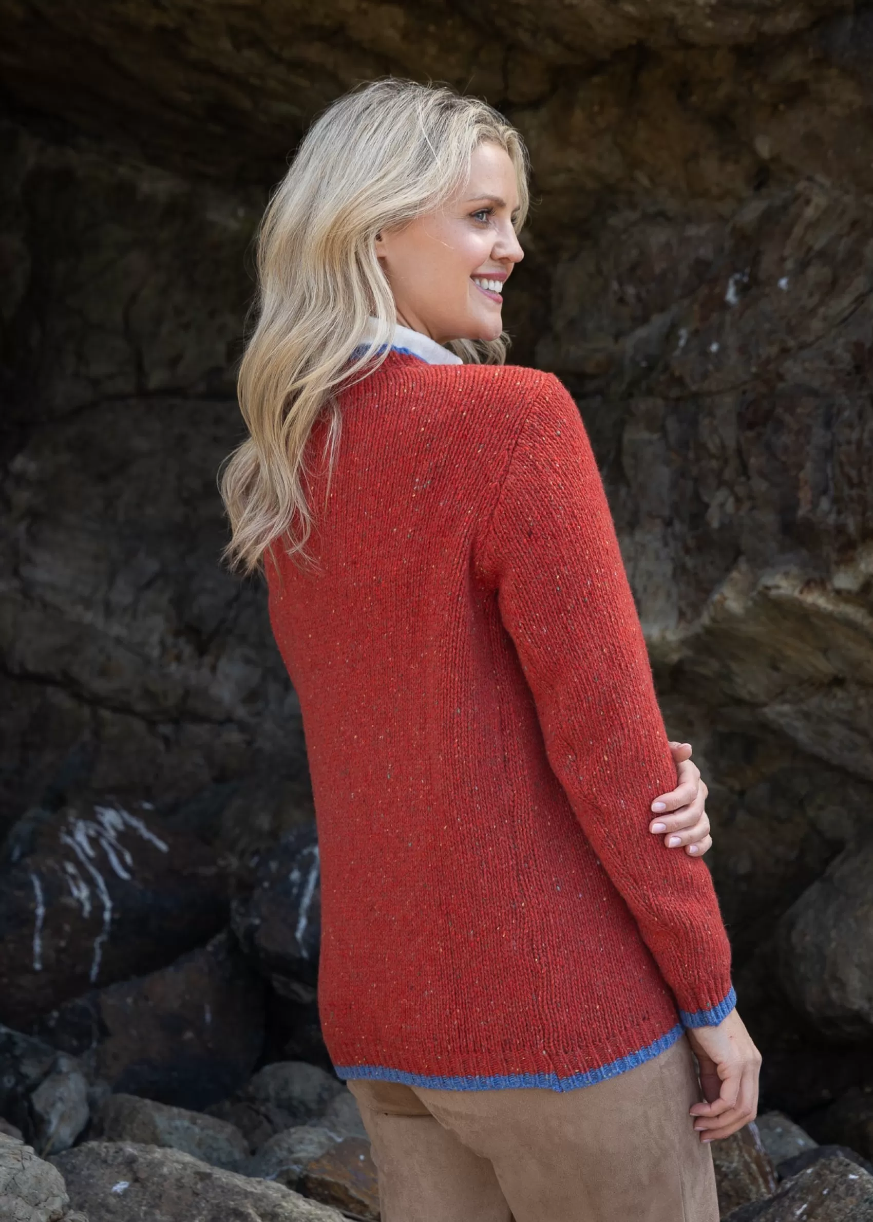 Aran Sweaters^Irelands Eye Knitwear Slaney Crew Neck Sweater | Chilli