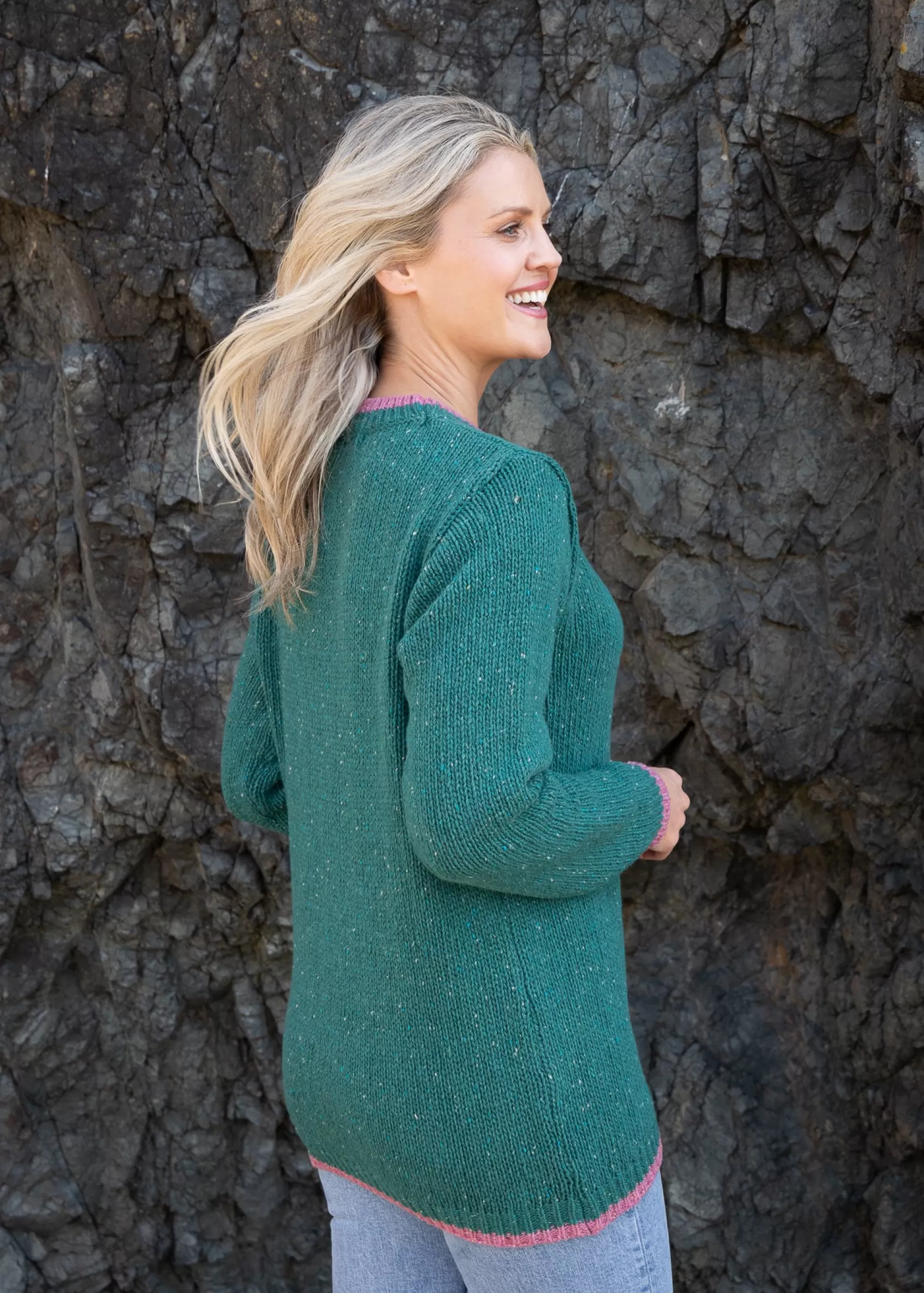 Aran Sweaters^Irelands Eye Knitwear Slaney Crew Neck Sweater | Green Garden