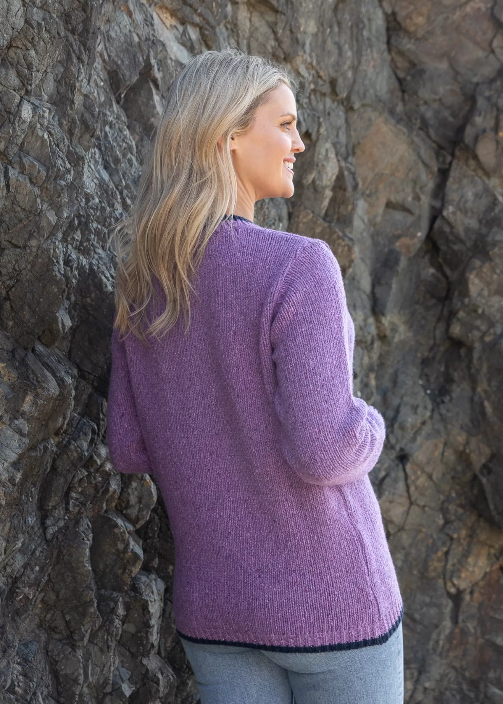 Aran Sweaters^Irelands Eye Knitwear Slaney Crew Neck Sweater | Orchid