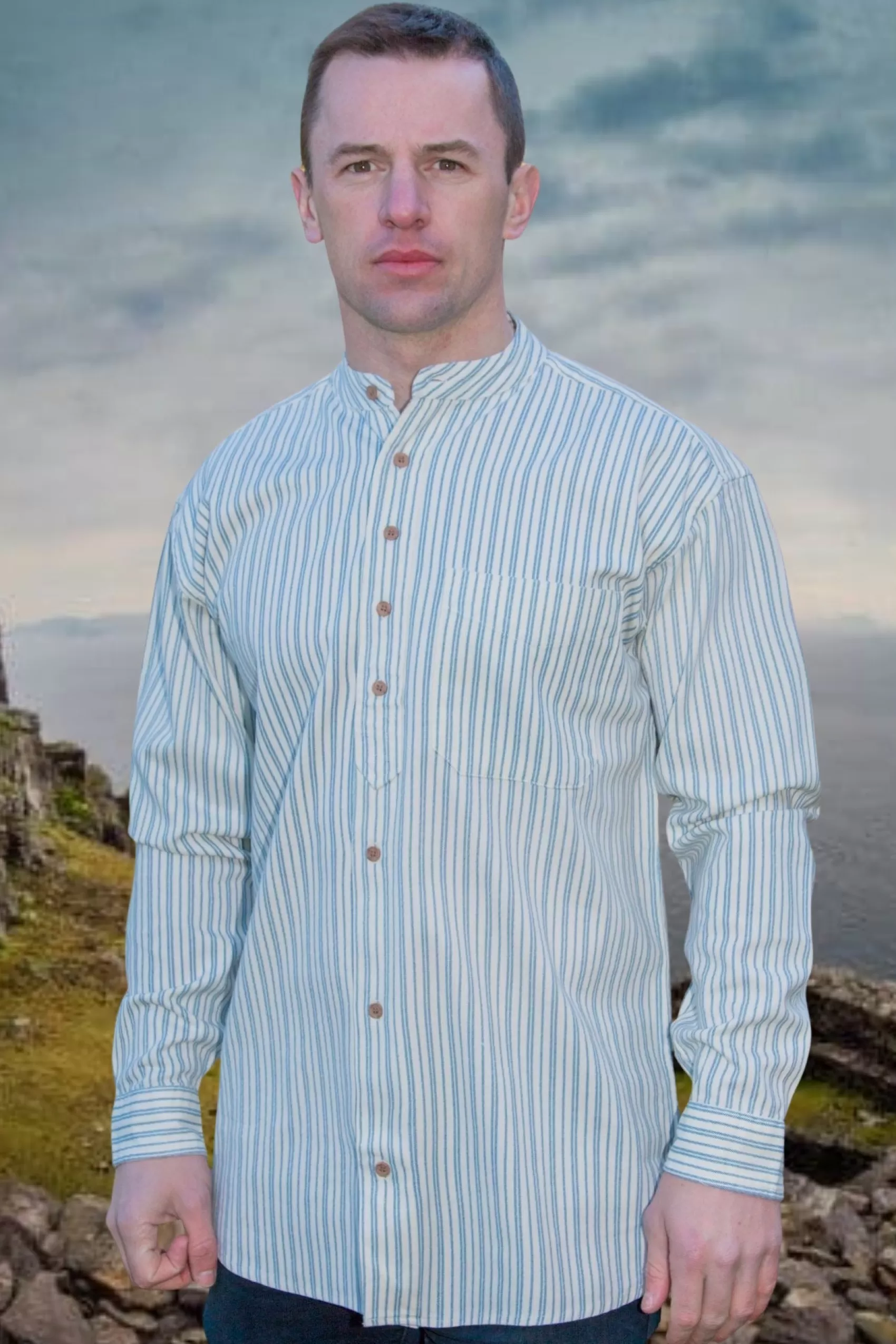 Traditional Shirts^Civilian Traditional Irish Grandfather Shirt sw1382