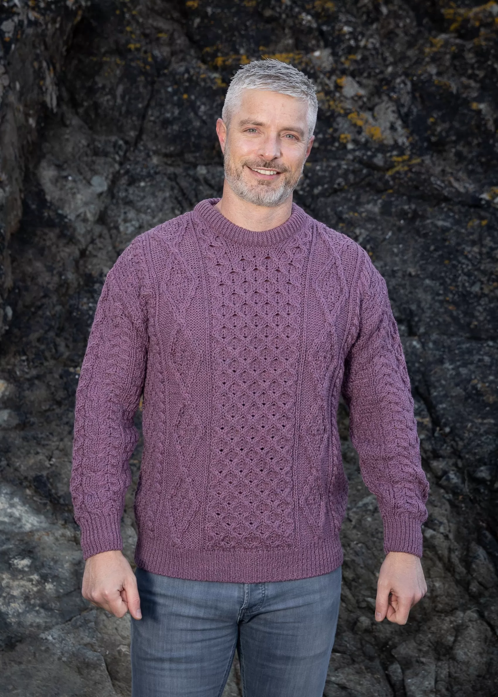 Aran Sweaters^Aran Woollen Mills Unisex Aran Wool Sweater | Lupin